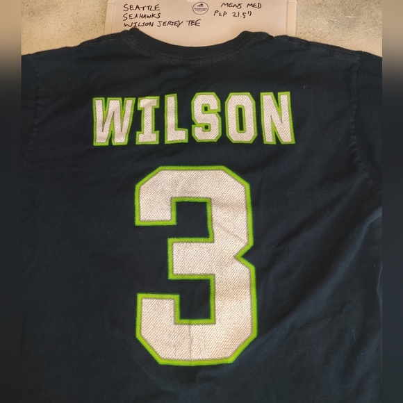 WILSON #3 Seattle SEAHAWKS Jersey Tee size Medium - Picture 3 of 3